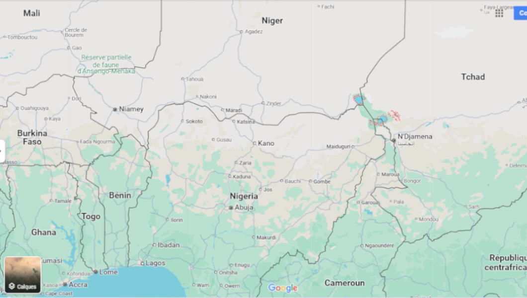 Coopération Cameroun-Arabie saoudite : 215 millions de dollars au profit des déplacés des zones du Lac Tchad | Crédit image : Google Maps